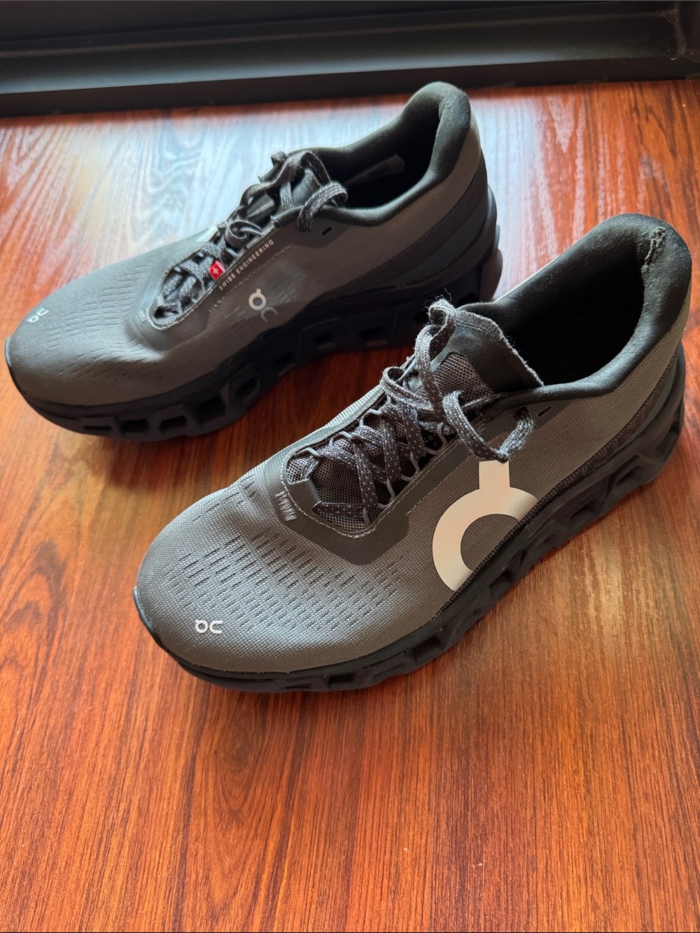 On Cloudmonster 2 Athletic Sneakers Dark Gray and Black